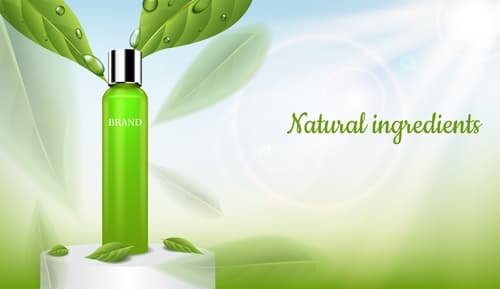 Quangr cáo  Serum màu xanh, trà xanh chiết xuất từ thiên nhiên