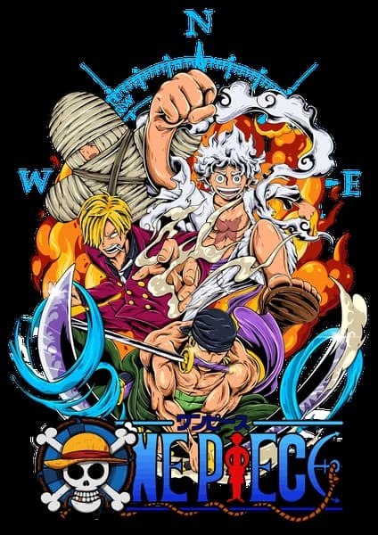 File thiết kế áo thun Anime Đảo Hải Tặc PSD - 04