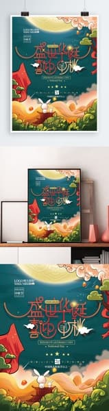 Poster lễ hội trung thu