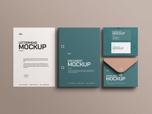 Mockup kẹp tài liệu giấy tờ mẫu số 67 PSD