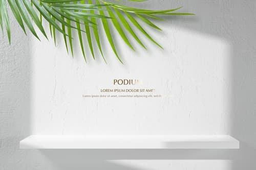 Bục trình bày sản phẩm có lớp bóng đổ ánh sáng - 3D