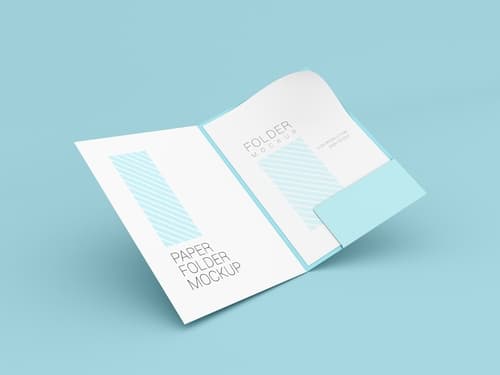 Mockup kẹp tài liệu giấy tờ mẫu số 56 PSD