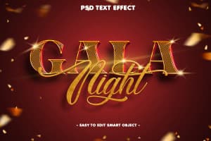 Hiệu ứng text gold file PSD mẫu HU106