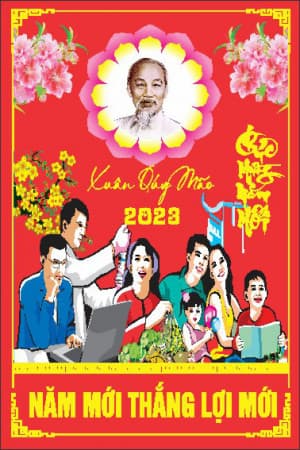 Phướn mừng Đảng mừng xuân 2024 file CDR mẫu D47