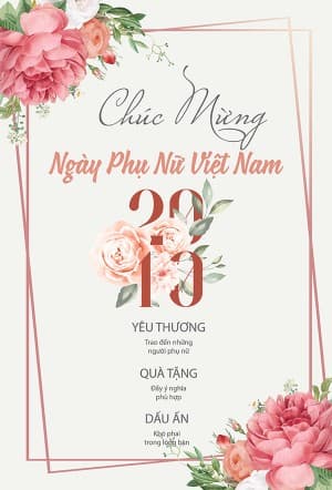 Thiệp chúc mừng ngày phụ nữ việt nam file EPS và AI mẫu PN235