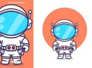 Hình ảnh phi hành gia file vector mẫu HG92