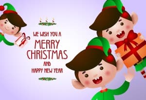 Banner em bé đi chơi giáng sinh file vector mẫu BN130