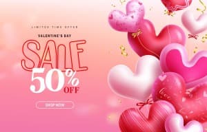 Banner sale ngày lễ tình nhân file vector mẫu BV75