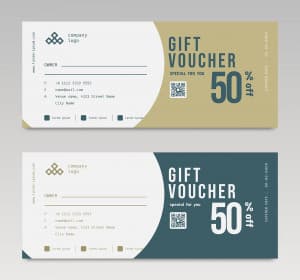 Mẫu voucher giảm giá đẹp D33 file EPS