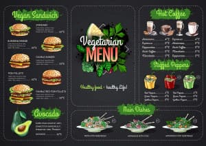 Mẫu menu nhà hàng đẹp nhất file EPS và AI mẫu H5