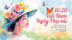 Banner chúc mừng ngày phụ nữ Việt Nam file PSD mẫu CG258