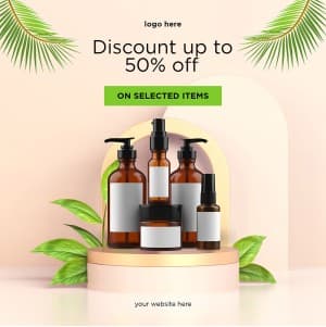 Banner ưu đãi mỹ phẩm chăm sóc da file PSD - mẫu số 529