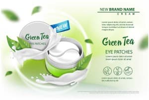 Banner quảng cáo đồ uống từ trà xanh file vector mẫu số 740