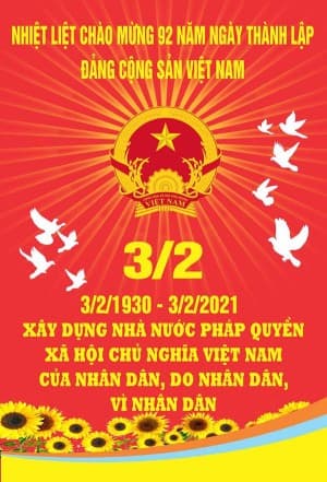 Pano chào mừng ngày thành lập Đảng Cộng sản Việt Nam file CDR mẫu CR21