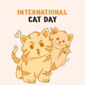 Hình ảnh chú mèo cute file vector mẫu CM16