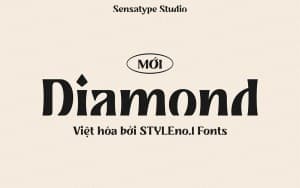 Font chữ thanh lịch, hiện đại, sang trọng dùng cho thiết kế thiệp cưới, thời trang, tạp chí SVN-Diamond