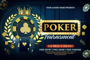 Banner trò chơi poker file PSD mẫu T125