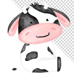 Hình ảnh chú bò đáng yêu file PNG mẫu PM750