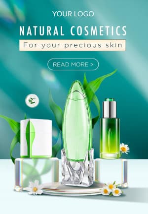 Poster trưng bày mỹ phầm thiên nhiên file PSD - mẫu số 632