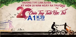 Phông nền, Backdrop họp lớp kỷ niệm 20 năm File Corel số 4