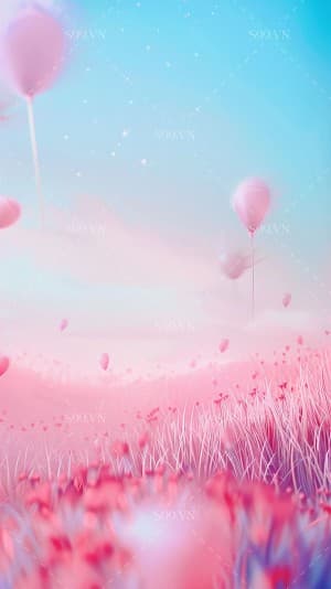 Background tình yêu màu hồng file PNG mẫu PM833