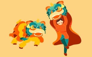 Hình ảnh múa kỳ lân file vector mẫu KL72