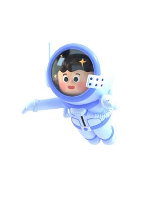 Hình anime nhân vật phi hành gia 3D - File C4D mẫu M4 - Mã 247