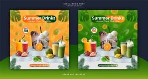 Banner quảng cáo nước trái cây file vector mẫu số 688