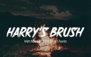 Font chữ nghiêng brush cho lĩnh vực hihop, kinh dị, bí ẩn, phim, halloween SVN-DHF Harry's Brush