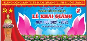 Backdrop lễ khai giảng file Corel - mẫu số 765