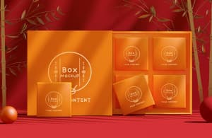Muckup bao bì trà file PSD mẫu D3
