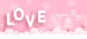 Banner ngày lễ tình nhân hình ảnh chữ love file vector mẫu số 461