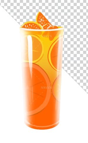 Hình ảnh cốc nước cam file PNG mẫu JP14