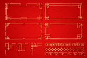 Khung hoa văn trang trí V53 file AI và EPS