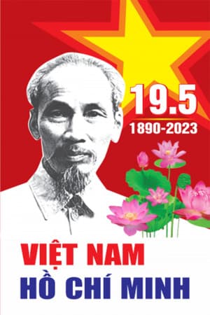 Phướn mừng ngày sinh của Bác Hồ file CDR mẫu K24