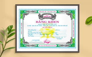 Mẫu giấy khen thưởng vinh danh học sinh giỏi File Corel 33