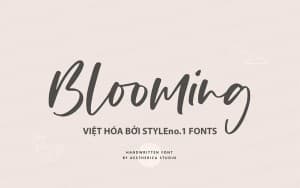 Font chữ viết tay, chữ ký mềm mại cho thiệp cưới, đám cưới SVN-Blooming