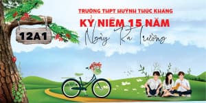 Phông nền, Backdrop họp lớp kỷ niệm 15 năm ngày ra trường File Corel số 3