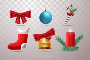 Hình ảnh đồ trang trí noel file vector mẫu số 471