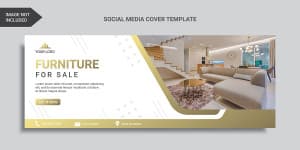 Banner thiết kế nội thất phòng khách file EPS và AI mẫu NT433