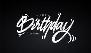 Bộ chữ typo happy birthday file EPS và AI mẫu K123
