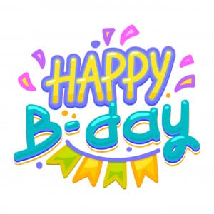Bộ chữ typo happy birthday mềm mại cách điệu file EPS và AI mẫu K101