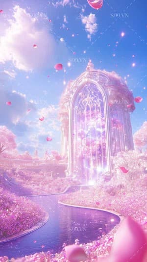 Background đường đến lâu đài lãng mạn file PNG mẫu số 438
