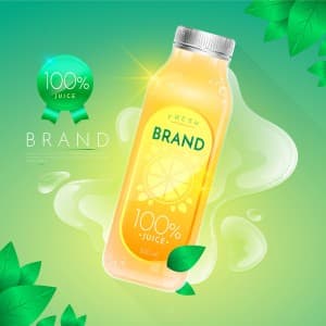 Banner quảng cáo trà chanh file vector mẫu DE60