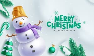 Banner noel hình ảnh người tuyết file vector mẫu số 468