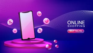 Banner trưng bày điện thoại đời mới file EPS và AI mẫu DT173
