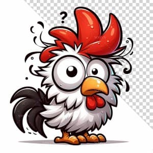 Hình ảnh chú gà đực cute file PNG mẫu JP169