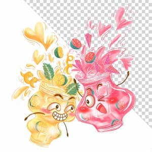 Hình ảnh trà hoa quả file PNG mẫu JP60