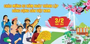 Backdrop chào mừng ngày thành lập Đảng Cộng sản file CDR mẫu CR55