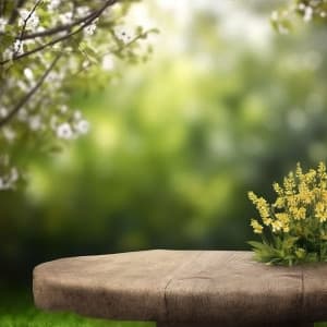 Background bục 3d thiên nhiên file JPG mẫu B135